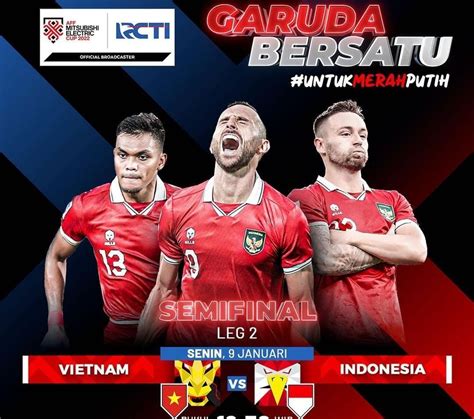 jadwal leg ke 2 indonesia vs vietnam